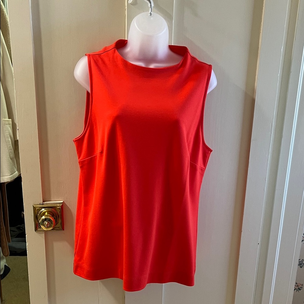 Ann Taylor Bright Red/Orange Sleeveless Tank Top